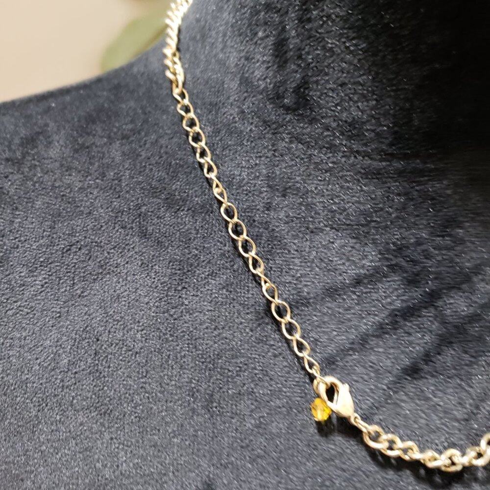 Womens Fashion Multicolor Faceted Teardrop Collar Necklace with Lobster Clasp - Picture 6 of 6